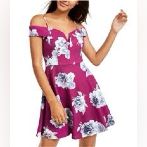 City Studio Dresses & Skirts - City Studio Pink Floral Mini Dress